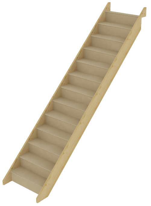 stairbox straight staircase fully assembled