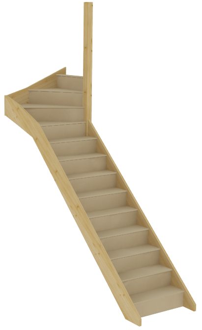 stairbox top winder staircase right turn