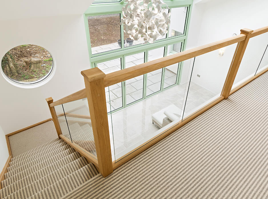 Embedded Glass Stair Balustrade