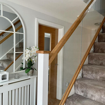 Oak cladding kit for newel posts