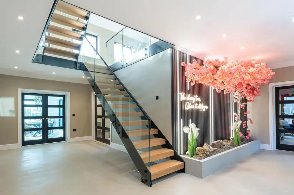 turned metal staircase