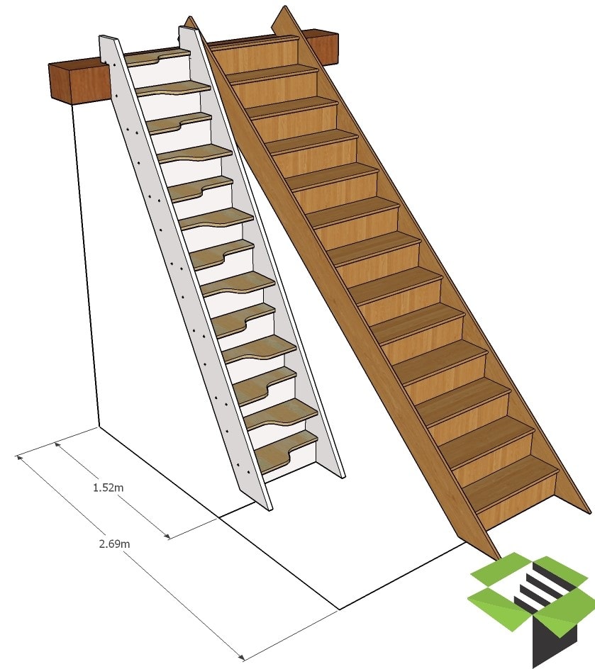 Using A Spacesaver Staircase Stairbox Bespoke Timber Staircase Manufacturer