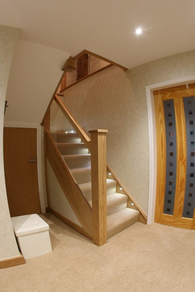 Newel Cladding with Glass - Finished Result