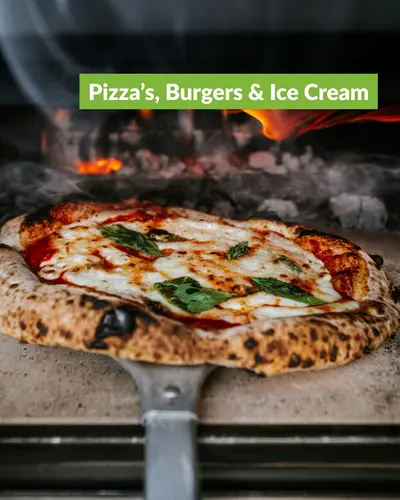 Pizza's, Burgers & Ice Cream
